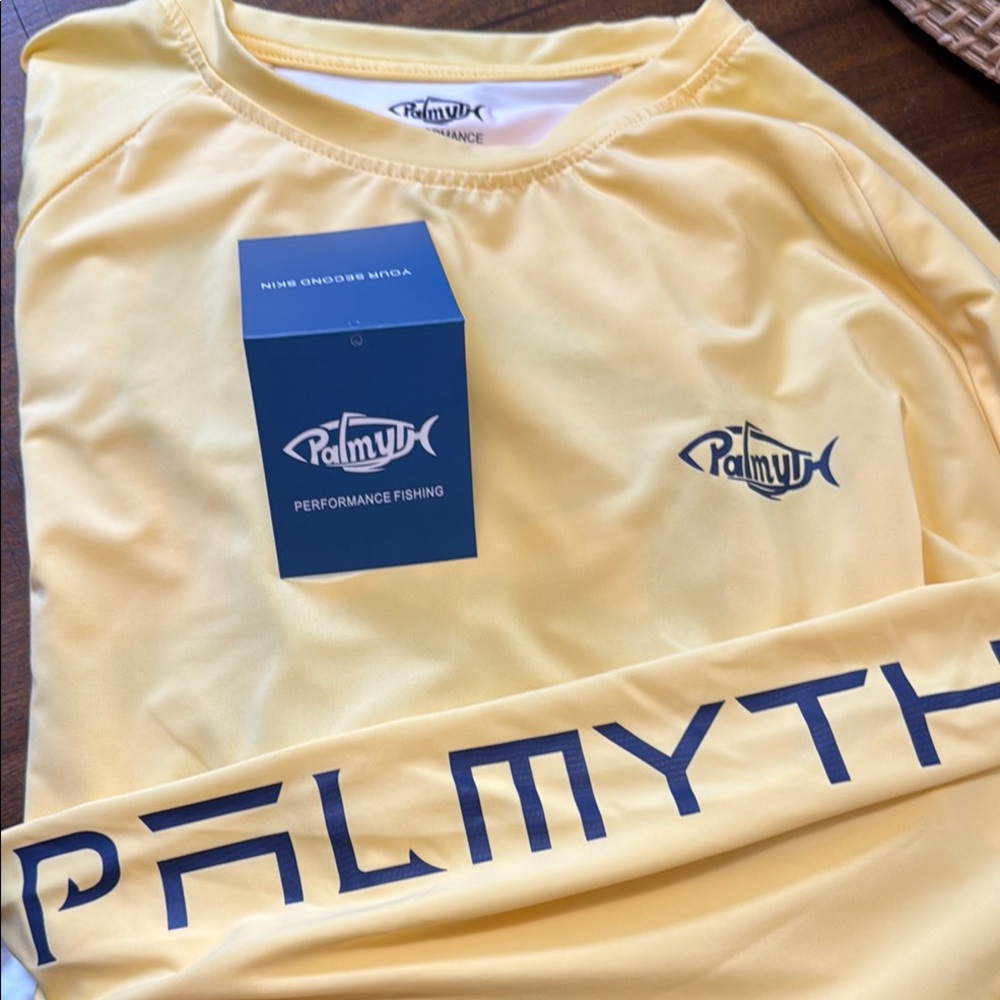 Palmyth Men’s Performance Sun Yellow Long Sleeve Shirt. NWT